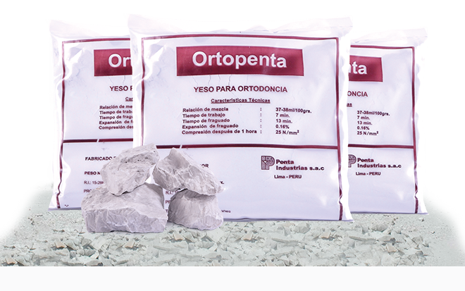Yeso piedra especial para ortodoncia tipo III, de alta calidad. Especial para confección de moldes de estudio en ortodoncia, Modelos con el máximo detalle y finura.