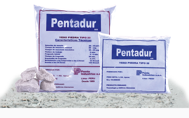 Yeso utilizado por los dentistas y Tecnicos dentales como molde perfecto para trabajos de elaboración de puentes, coronas y demás. 